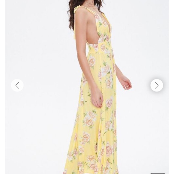 Forever 21 Floral Plunging Maxi Dress - Picture 2 of 5